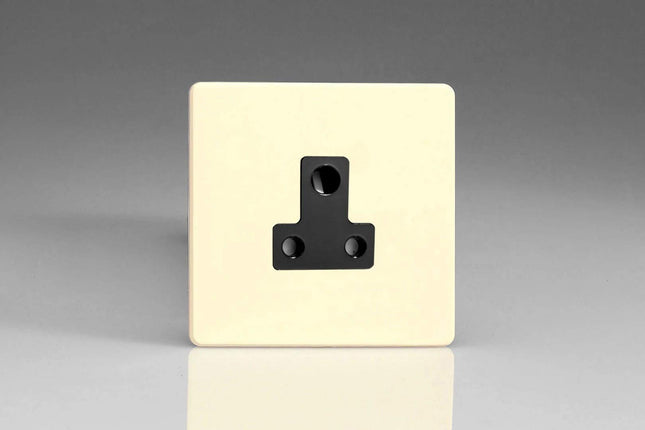 Varilight XDYRP5ABS.PD Screwless Primed 1-Gang 5A Round Pin Plug Socket