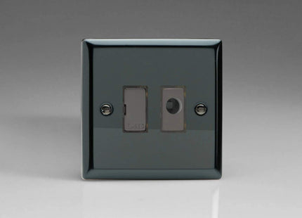 Varilight 13A Unswitched Fused Spur + Flex Outlet with Metal Inserts Iridium XI6UFOD