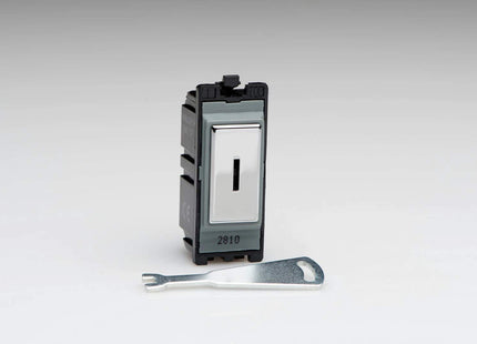 Varilight Chrome 20 Amp 2 Way Single Pole Key Switch Module