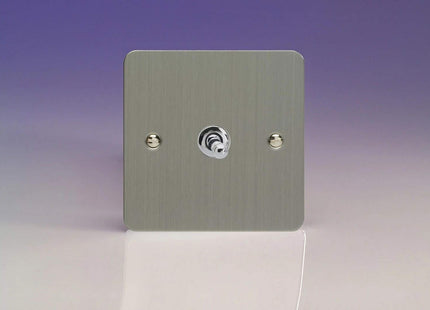 Varilight XFST1 1-Gang 10A 1 Or 2 Way Toggle Switch In Brushed Steel