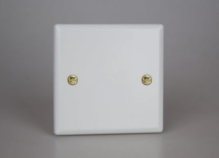 Varilight Matt White Vogue Collection Single Blank Plate