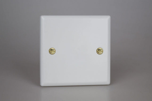 Varilight Matt White Vogue Collection Single Blank Plate
