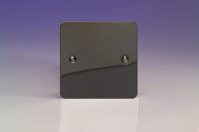 Varilight 1-Gang Blank Plate Ultra Flat Iridium Black XFiSB