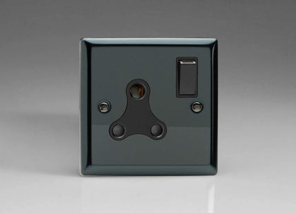 Varilight 1-Gang 15A Round Pin Plug Socket Iridium XIRP15AB