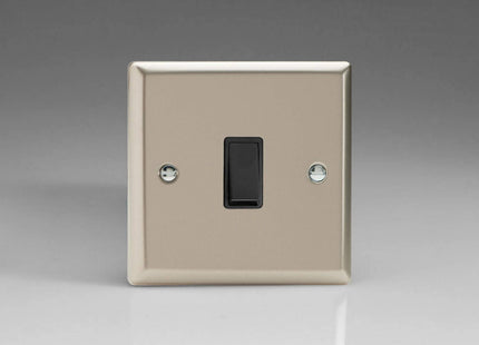 Varilight 1-Gang 10A Retractive Switch Satin Chrome XNBPB