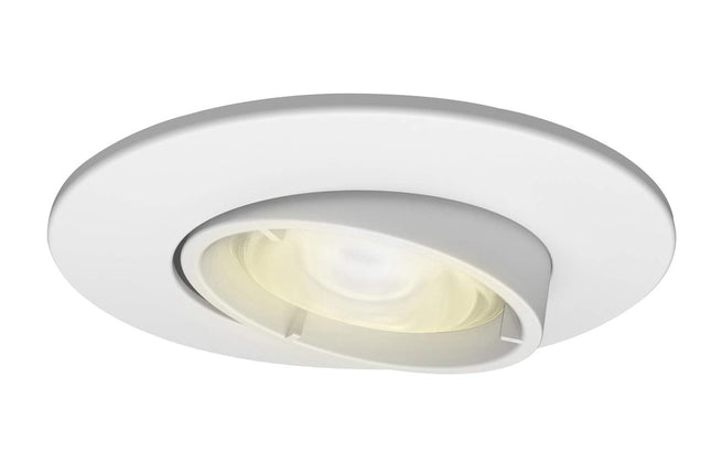 4lite Smart Wiz Connected Adjustable IP20 GU10 Fire Rated Downlight 4.9w 345lm WiFi Bluetooth Dimmable Matt White Bezel Cool White Warm White Daylight 4L1/2217
