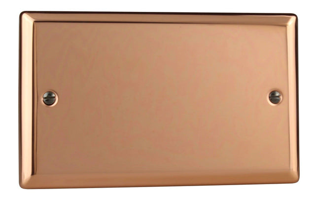 Varilight XYDB.CU Blank Plate 2-Gang Polished Copper