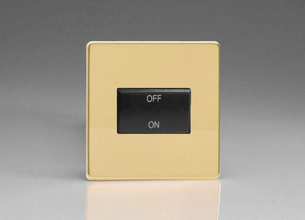Varilight XDVFIBS Fan Isolator Switch Black Polished Brass