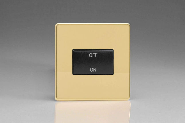 Varilight XDVFIBS Fan Isolator Switch Black Polished Brass
