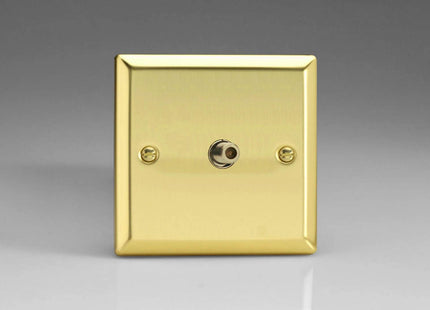 Varilight Classic Victorian Brass Satellite Socket F-Type XV8S