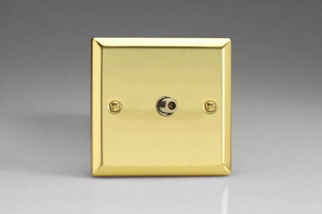 Varilight Classic Victorian Brass Satellite Socket F-Type XV8S