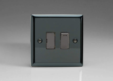 Varilight 13A Switched Fused Spur + Neon with Metal Inserts Iridium XI6ND