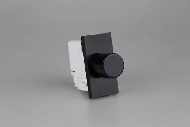 Varilight 2-Way Push-On/Off Rotary Dimmer 40-400W (1 Grid Space) Black