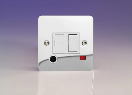 Varilight 13A Switched Fused Spur + Neon + Flex Outlet Polished Chrome XFC6FONW