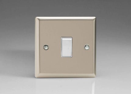 Varilight 1-Gang 20A Double Pole Rocker Light Switch Satin Chrome XN20W