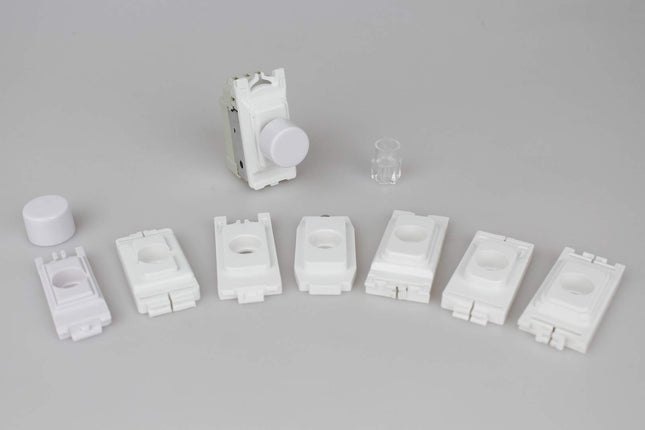 Varilight 2-Way Push-On/Off Switch Module (Dummy Dimmer) 6A (1 Grid Space) White GH0W.MG