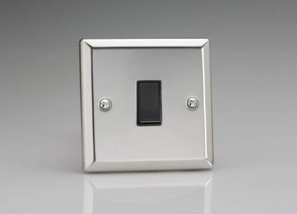 Varilight 1-Gang 10A Retractive Switch Mirror Chrome XCBPB