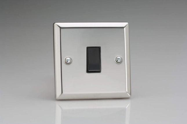 Varilight 1-Gang 10A Retractive Switch Mirror Chrome XCBPB