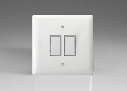 Varilight JOT102C Value Polar White 2-Gang V-Pro Multi-Way Touch Master LED Dimmer 0-100W