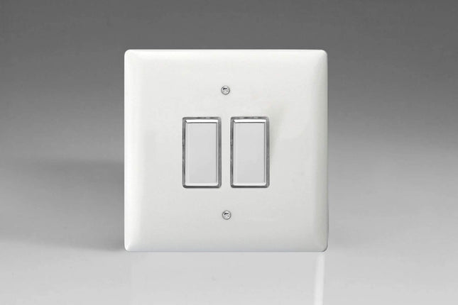 Varilight JOTS002C Value Polar White 2-Gang Touch Dimming Slave (use with V-Pro Master)