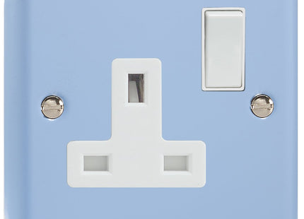 Varilight 1-Gang 13A Double Pole Switched Socket Light, Blue
