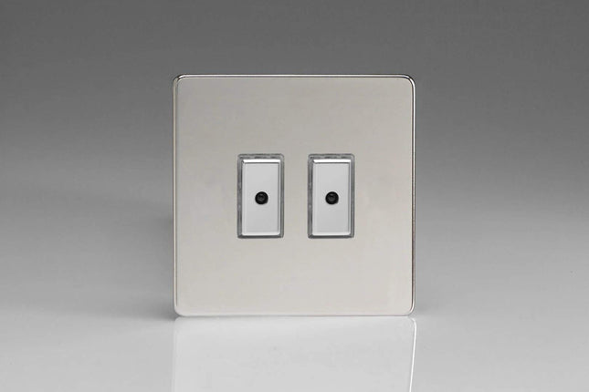 Varilight JDCE102S Dimmer Switch Polished Chrome 2-Gang