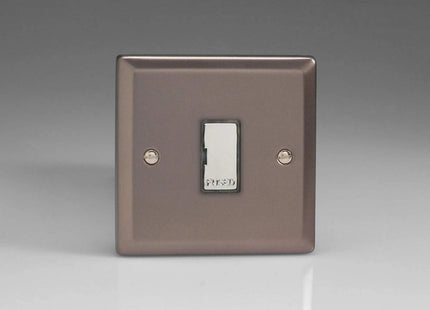 Varilight 13A Unswitched Fused Spur with Metal Inserts Pewter XR6UD