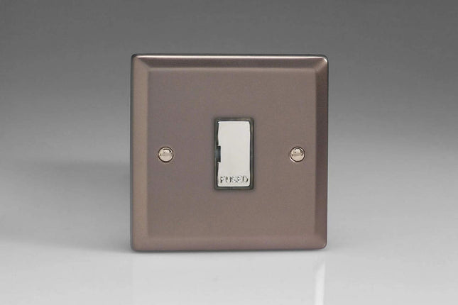 Varilight 13A Unswitched Fused Spur with Metal Inserts Pewter XR6UD