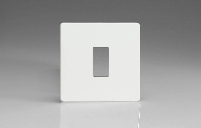 Varilight XDQPGY1S Screwless Premium White 1-Gang PowerGrid Plate (Single Plate)