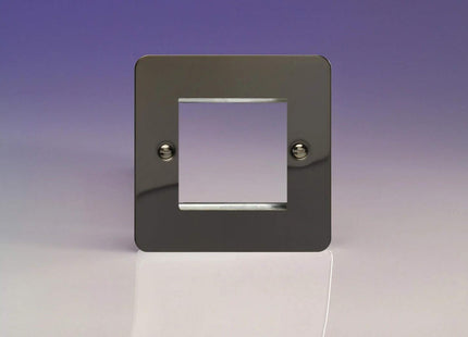 Varilight Data Grid Face Plate For 2 Data Module Widths Ultra Flat Iridium Black XFiG2