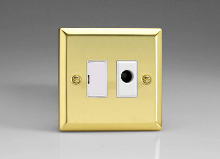 Varilight 13A Unswitched Fused Spur + Flex Outlet Victorian Brass XV6UFOW