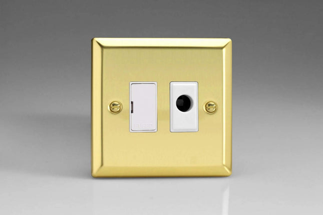 Varilight 13A Unswitched Fused Spur + Flex Outlet Victorian Brass XV6UFOW