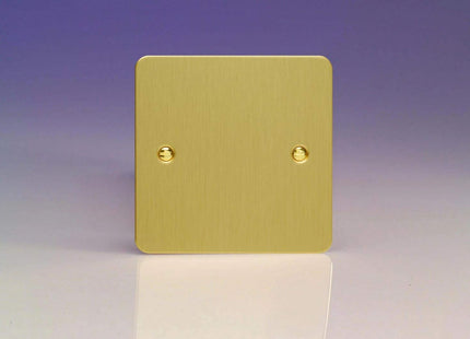Varilight 1-Gang Blank Plate Ultra Flat Brushed Brass XFBSB