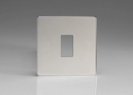 Varilight XDCPGY1S Screwless Polished Chrome 1-Gang PowerGrid Plate (Single Plate)