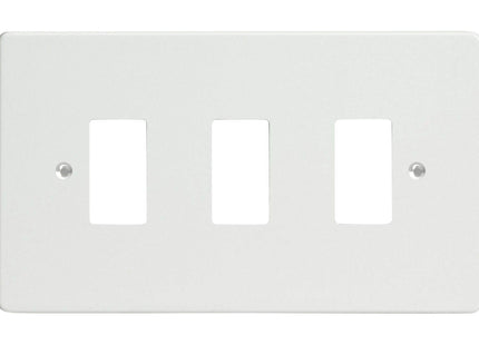 Varilight Powergrid Premium White XDQPG3-P 3-Gang Grid Plate (Twin Plate)