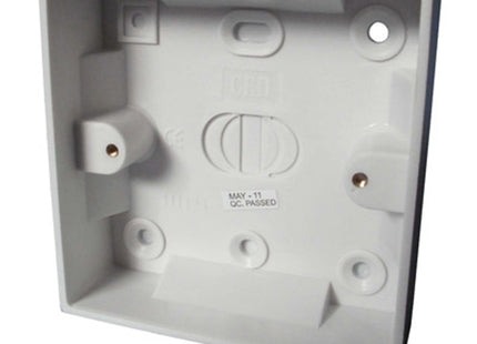 Primaflow Plastic Pattress Box - Single 16mm - CEDPB116 - Essential for Electrical Work