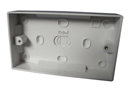 Plastic Pattress Box Double 25mm - CEDPB225 - Great for Electrical Work