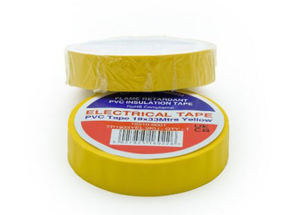 Primaflow PVC Insulation Tape 19mm x 33m Yellow - RS777 19X33 YE - Perfect for Electrical Insulation