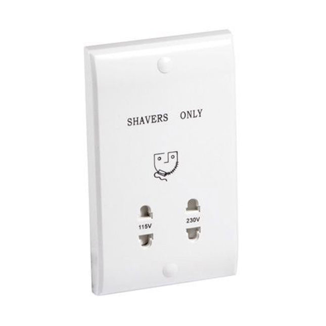 Primaflow Shaver Socket Slim - Dual Voltage, 240v/110v Output