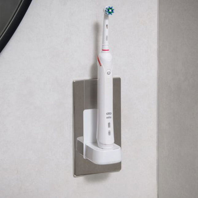Proofvision In-Wall Electric Toothbrush Charger - Polished Steel - PV10-PS - Ideal for Bathroom Use