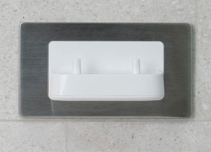 Proofvision In-Wall Twin Electric Toothbrush Charger - Black Steel - PV11-BCS