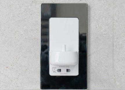 Proofvision In-Wall Electric Toothbrush And Shaver Socket - Polished Steel Finish - PV12-PS