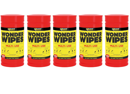 Everbuild Wonder Wipes Trade Tub Of 100 (5 Pack) (500 Wipes)