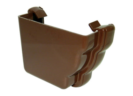 FloPlast Niagara External Left/H Stopend Brown - 368145