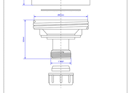 McAlpine R32 ¾" Screened Tank Breather/Filter with compression joint to pipe