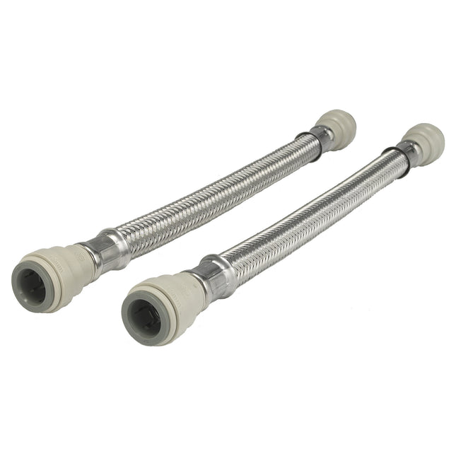 John Guest Speedfit Braided Hose 300mm - 15mm X 1/2" TC (Pack Of 2)