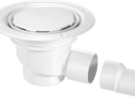McAlpine TSG1WH-NSC 75mm Water Seal Trapped Gully, Clamp Ring and Cover Plate, 2" Horizontal Outlet and 2" x 1½" Socket Reducer
