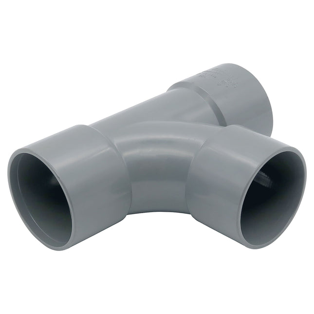 FloPlast ABS Solvent Weld Swept Tee 32mm Grey