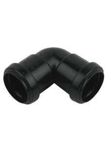 FloPlast Push Fit Waste 90 Degree Knuckle 32mm Black