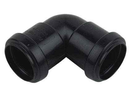 FloPlast Push Fit Waste 90 Degree Knuckle 40mm Black